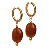 Pendientes dorados pastilla tortuga